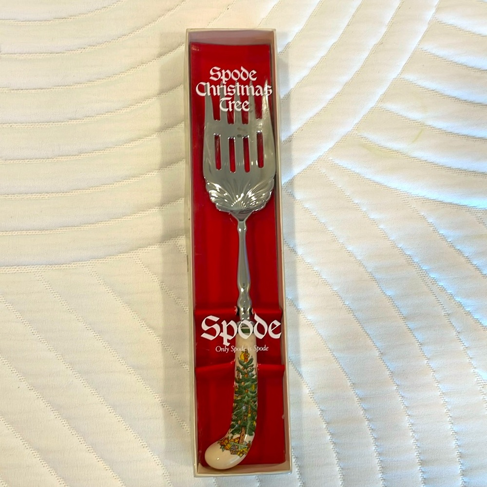 Spode Christmas Tree Meat Fork